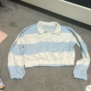 arizona cropped sweater collar top lightly used